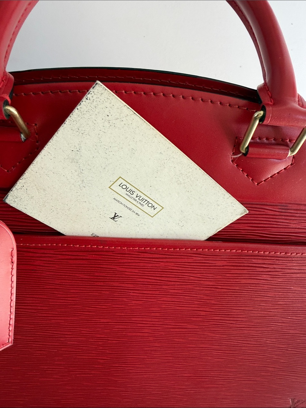 Louis Vuitton Red Epi Leather Top-Handle Briefcase - Picture 8 of 16